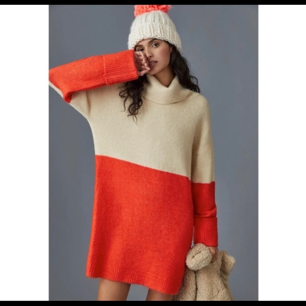 Anthropologie, Line & Dot color block sweater dress